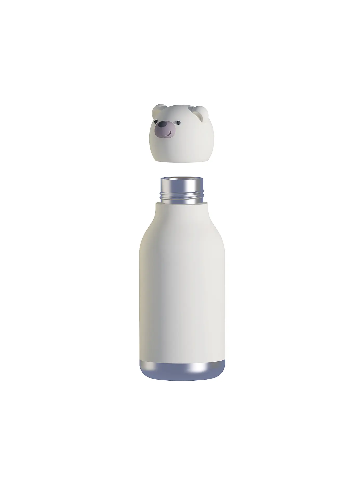 ASOBU | Isolierflasche 460ml KUH weiss / schwarz | weiss